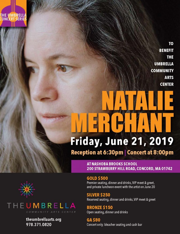 Natalie Merchant Concert to Benefit The Umbrella Concord, MA
