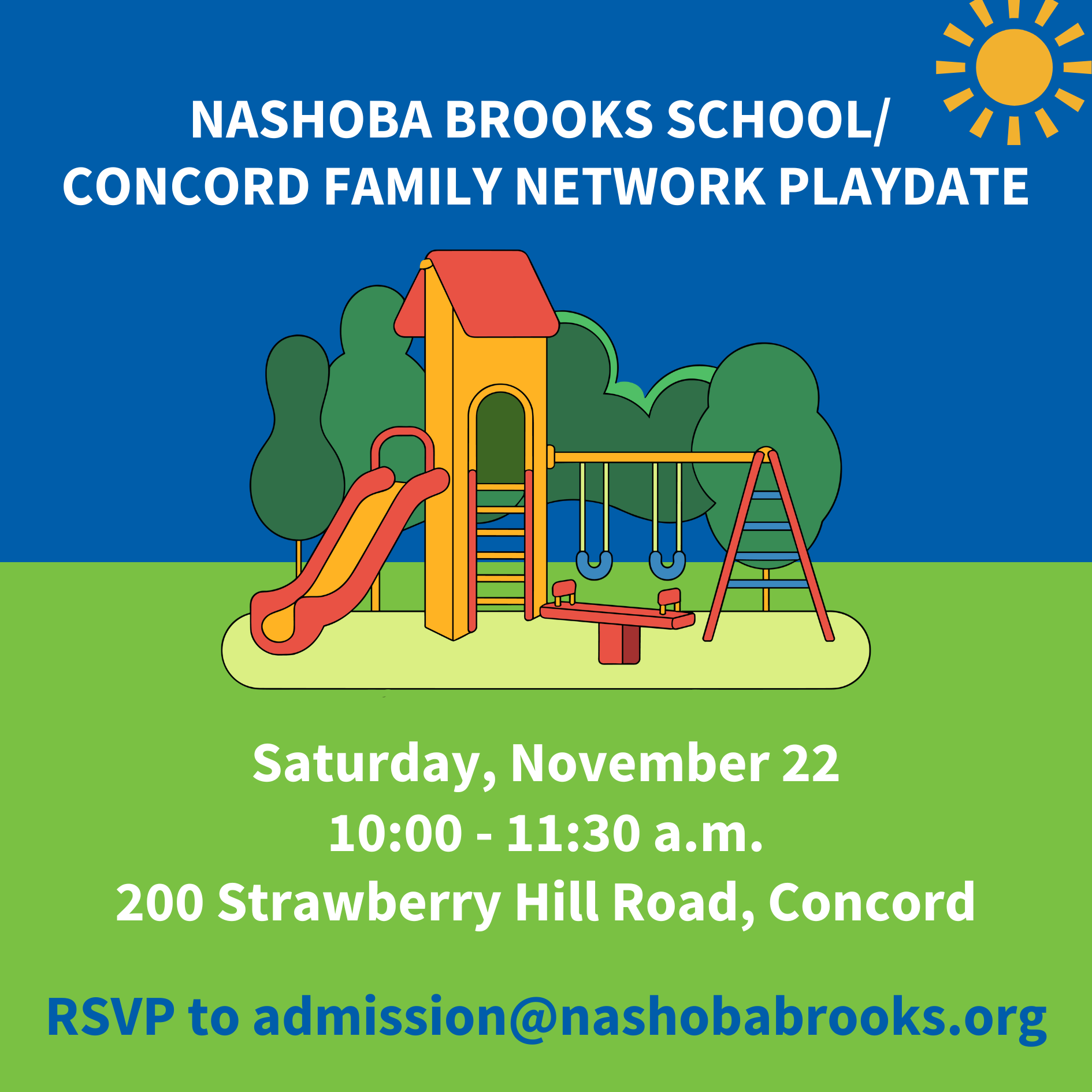 Nashoba Brooks School/Concord Family Network Playdate