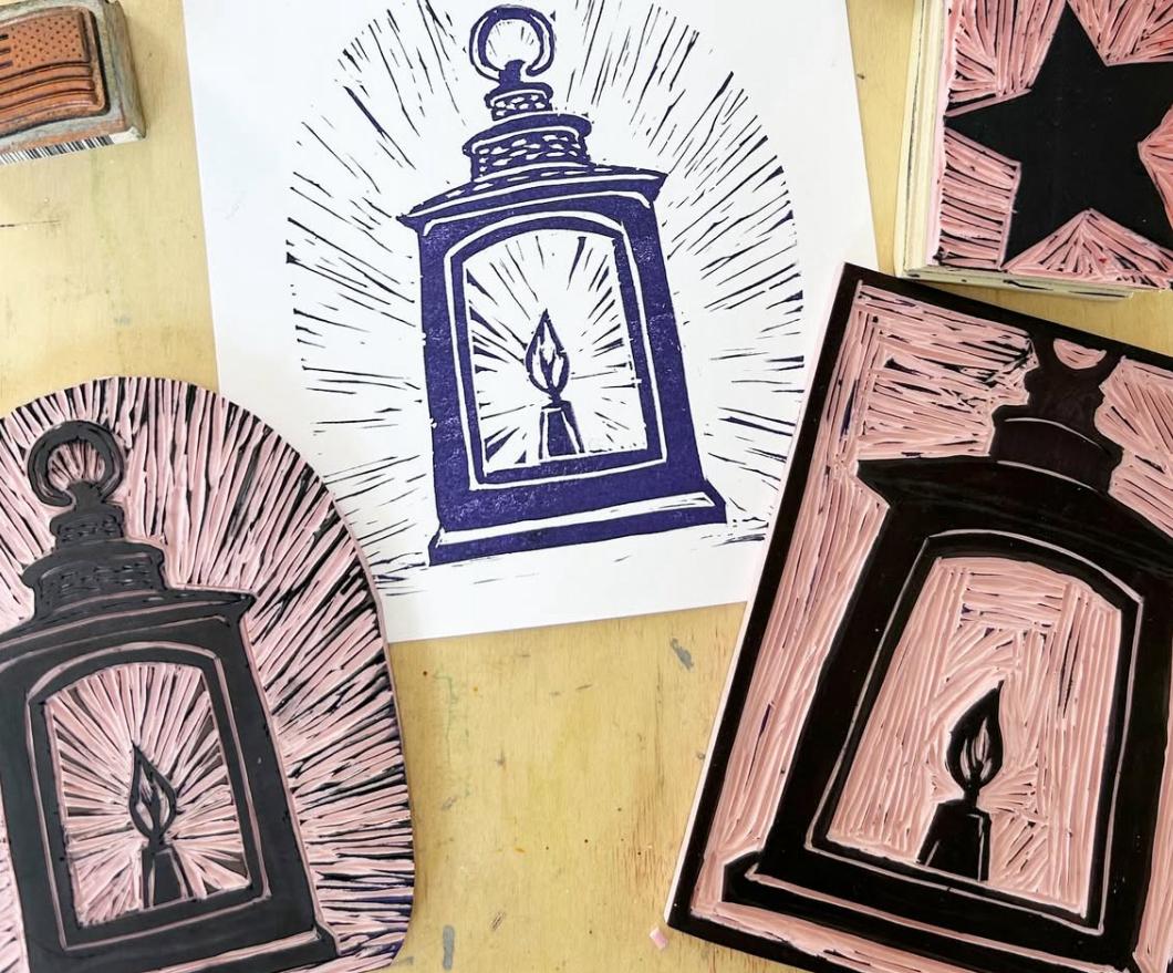 Co-Crafting – Block Printed Greeting Cards with Laurie Engdahl