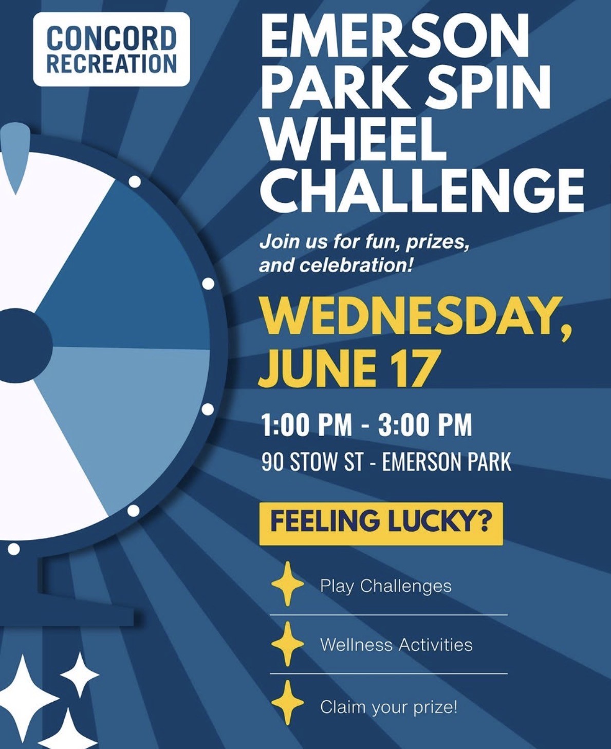 Emerson Park Spin Wheel Challenge